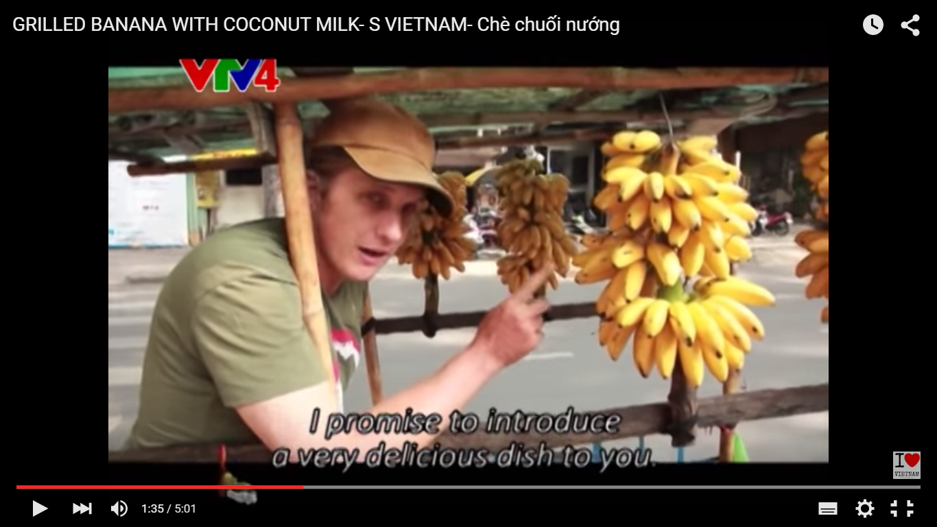 GRILLED BANANA WITH COCONUT MILK- S VIETNAM (Chè chuối nướng)